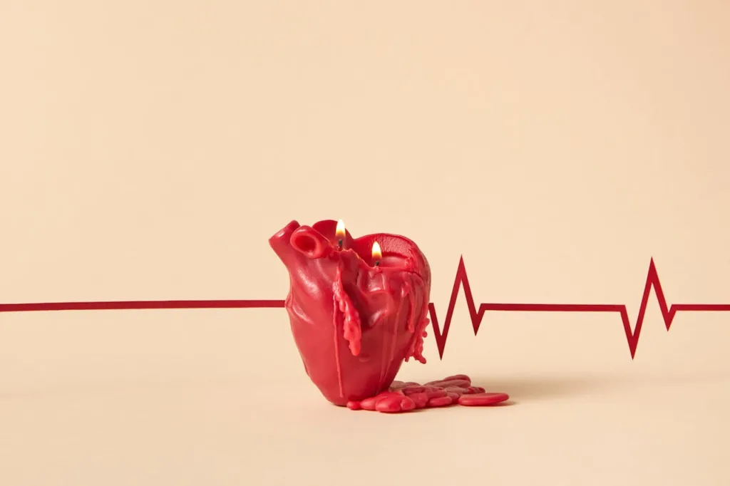 illustration of heart with pulse line